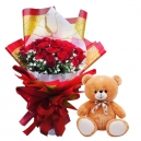 valentines day flower with teddy bear to philippines